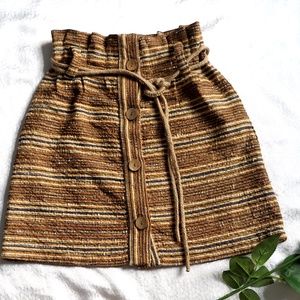 Zara Button Up Paperbag Skirt